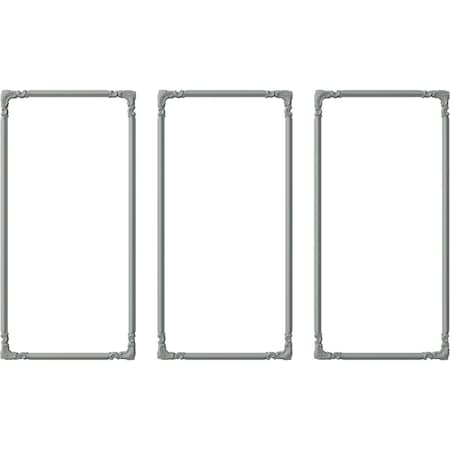 Ekena Millwork 31-in. W x 62-in. H Ashford Panel Moulding Kit Triple Panel PMLKAS31X62C